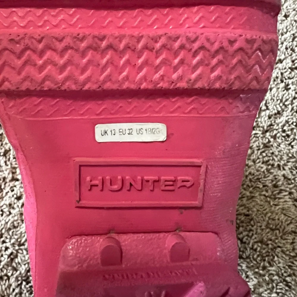 Hunter Kids Pink Glitter Rain Boots